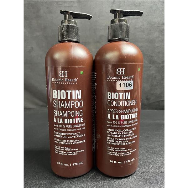 Botanic Hearth Biotin Shampoo & Conditioner Set (473ml) - New - For All Hair Types