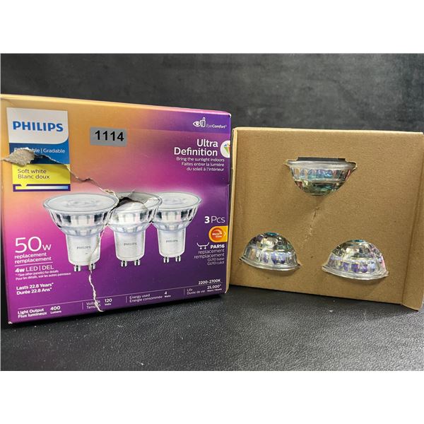 Philips 3-Pack of 50W LED Par16 Light Bulbs - 400 Lumens - New