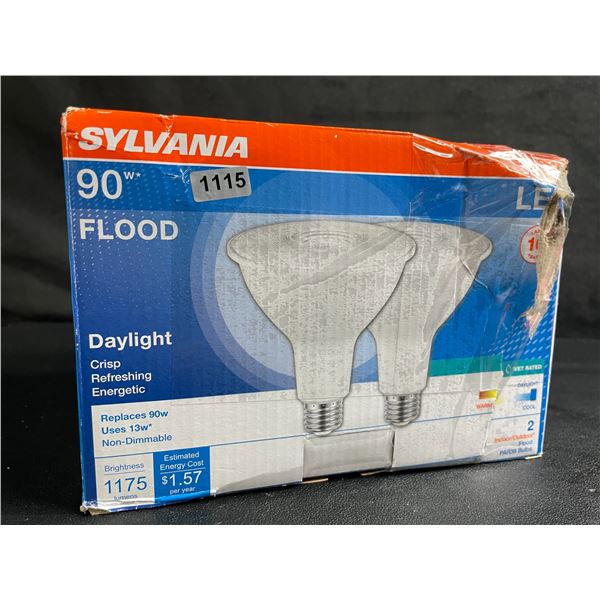 Sylvania 2-Pack 90W LED Indoor/Outdoor Flood Lights PAR38 Bulbs - New