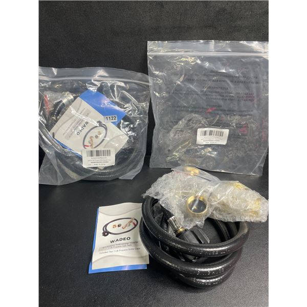 Lot of 2 Wadeo 4FT Propane Refill Adapter Hoses for 1LB Propane Gas Tanks - New