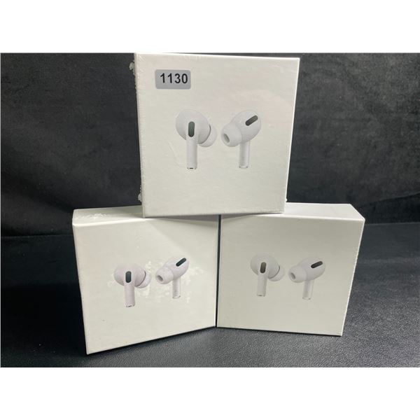 Lot of 3 Air-Pod Style Wireless Earbuds with Charging Cases - New Sealed!