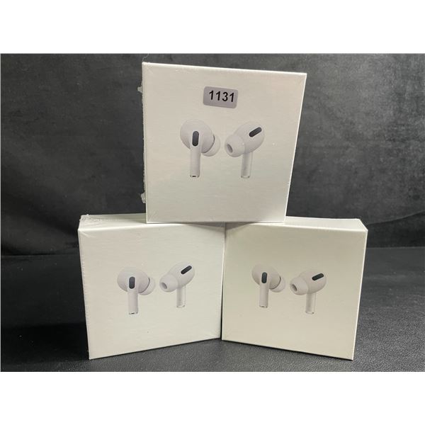 Lot of 3 Air-Pod Style Wireless Earbuds with Charging Cases - New Sealed!