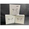 Image 1 : Lot of 3 Air-Pod Style Wireless Earbuds with Charging Cases - New Sealed!