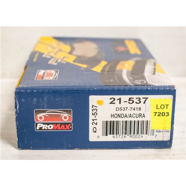 PROMAX REAR BRAKE PADS ACURA, HONDA, SUZUKI