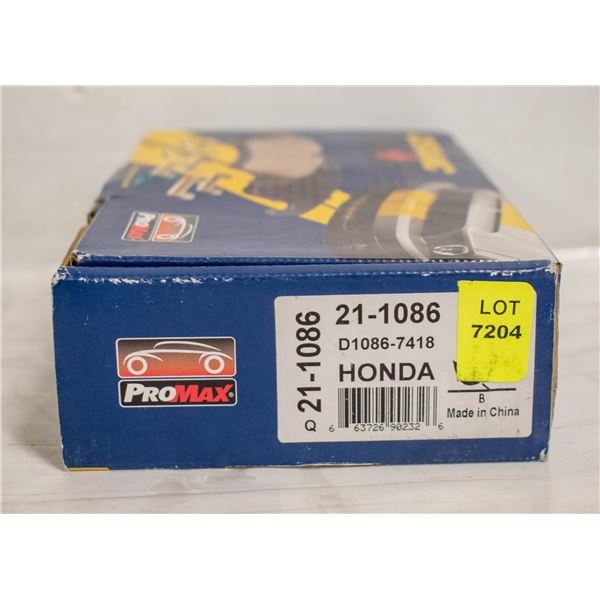 PROMAX REAR BRAKE PADS ACURA RDX, HONDA