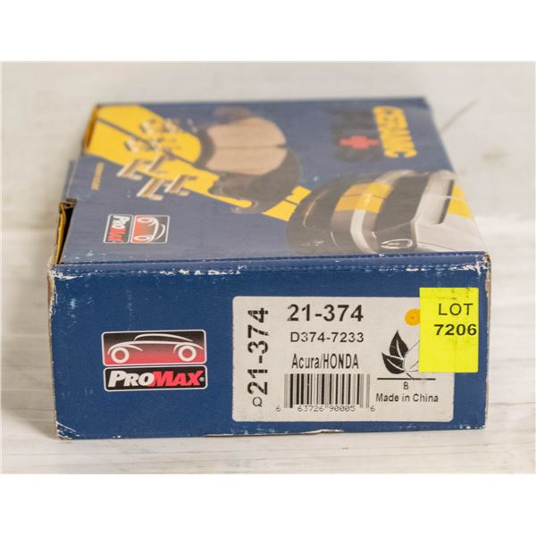 PROMAX REAR BRAKE PADS ACURA, HONDA