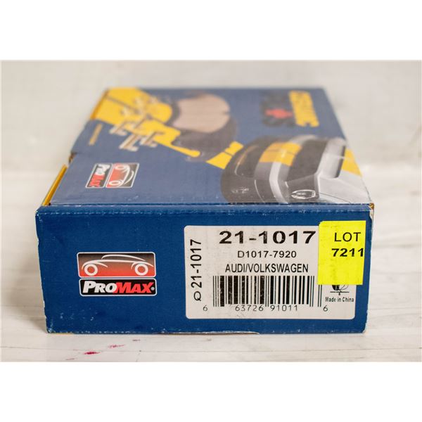PROMAX REAR BRAKE PADS AUDI, VOLKSWAGON