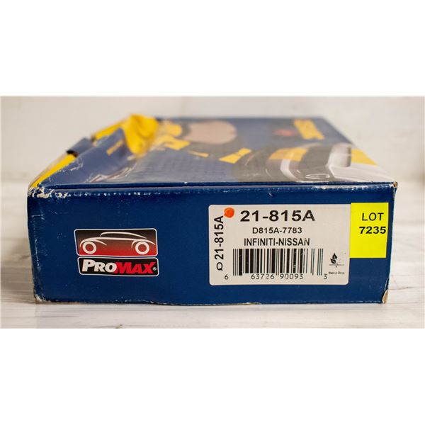 NEW NISSAN PROMAX FRONT BRAKE PADS