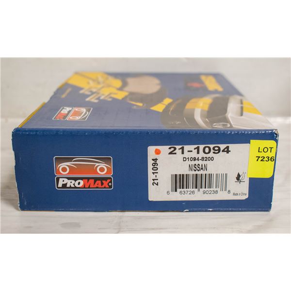 NEW NISSAN PROMAX FRONT BRAKE PADS