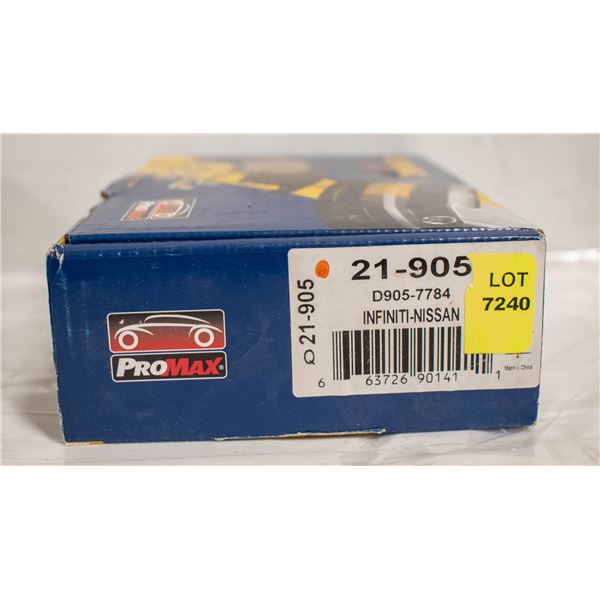 NEW NISSAN PROMAX FRONT BRAKE PADS