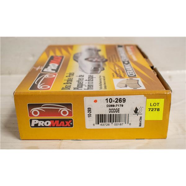 NEW DODGE TRUCKS, VANS PROMAX FRONT BRAKE PADS