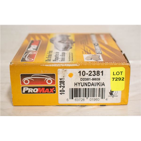 NEW HYUNDAI, KIA PROMAX REAR BRAKE PADS