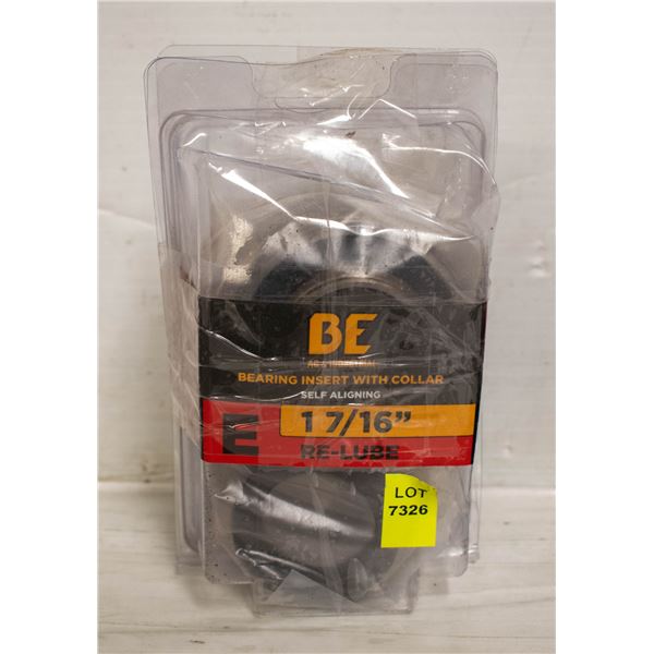 NEW BE BEARING INSERT WITH COLLAR 1 7/16" X2