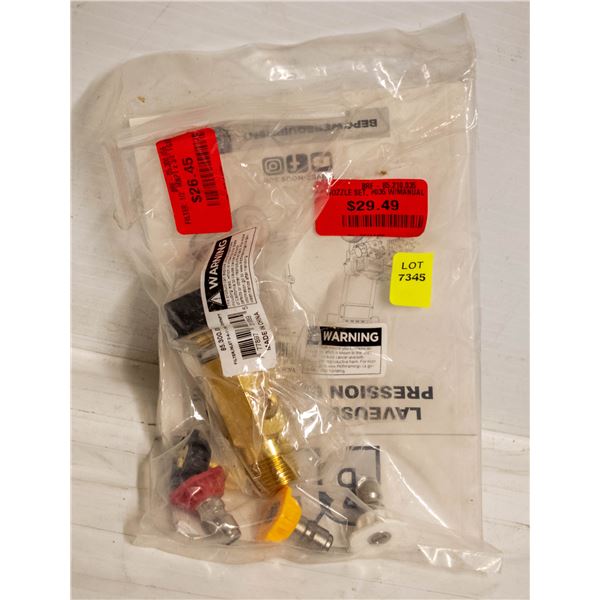BE PRESSURE WASHER NOZZLE SET/FILTER INLET