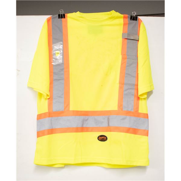 PIONEER LINED HIGH VIS SHORT SLEEVE SHIRT - SMALL