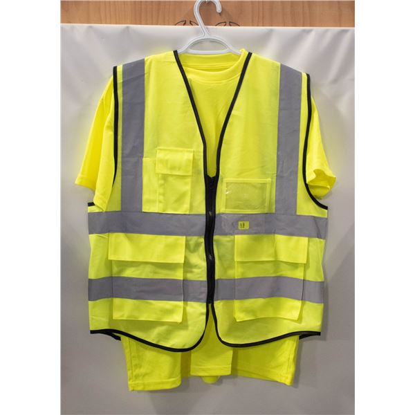 NEW, NO TAGS XL HIGH VIS T SHIRT & VEST