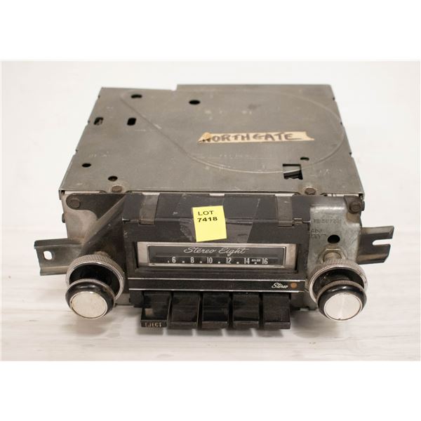 1973-74 GM DELCO STEREO EIGHT AM RADIO W/ 8-TRACK