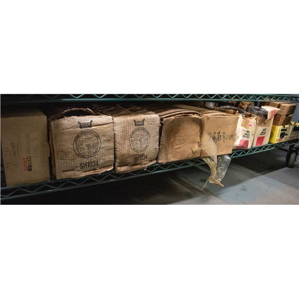 PARTIAL SHELF LOT OF MASSEY FURGUSON ENGINE PARTS