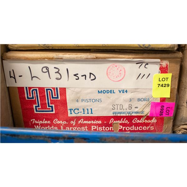 TRIPLEX TC-111 PISTON SET 4 WISCONSIN TE-VE4 STD