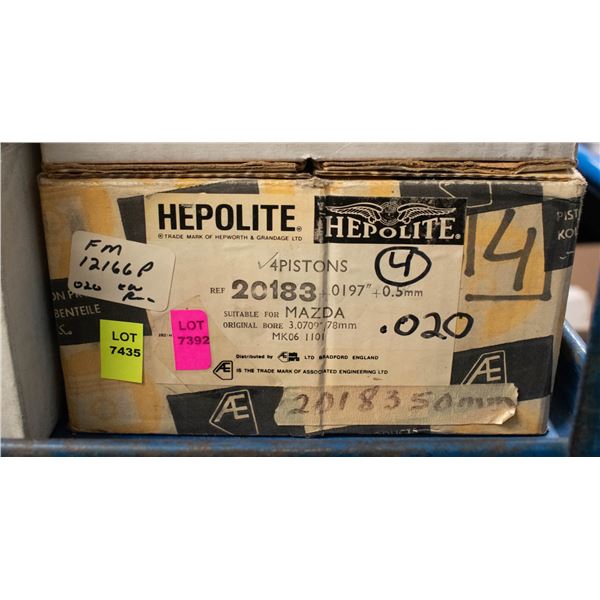 HEPOLITE 12166P-020 PISTON LOT X4 MAZDA 1586CC
