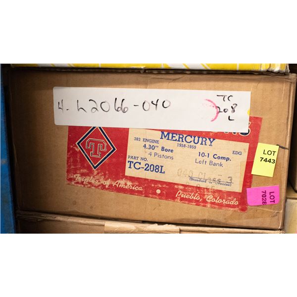 TRIPLEX L2066 PISTON LOT 4 MERCURY 383 V8 58–59