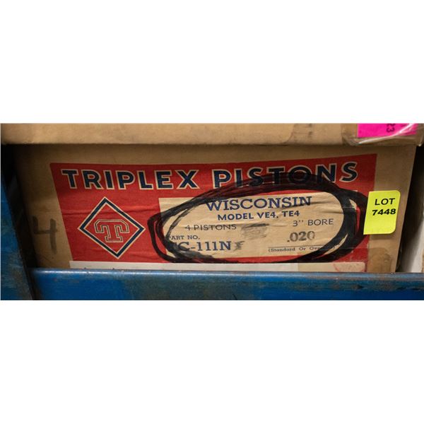 TRIPLEX TC-111 PISTON SET 4 WISCONSIN TE-VE4 .020