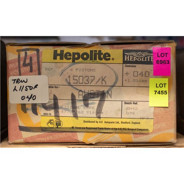 HEPOLITE L1150 PISTON LOT 4 AUSTIN MORRIS 1489 .00