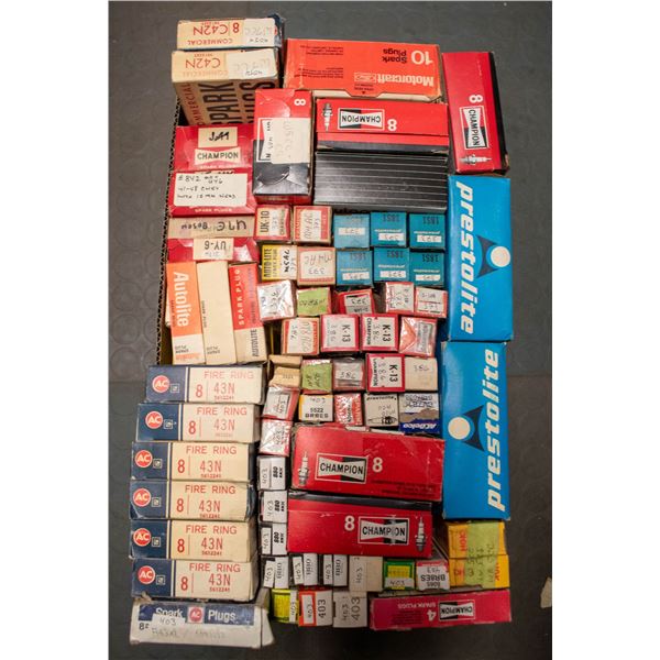 FLAT OF ASSORTED SPARK PLUGS
