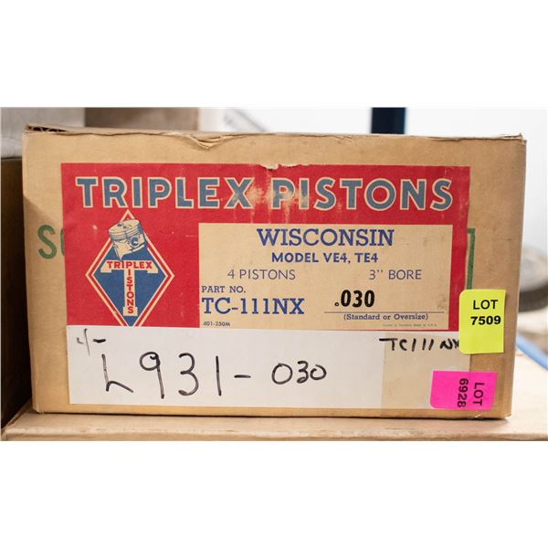TRIPLEX TC-111 PISTON SET 4 WISCONSIN TE-VE4 .030