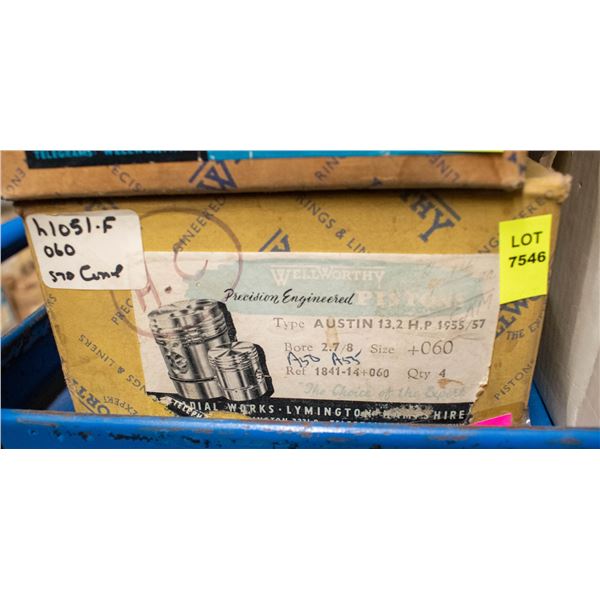 WELLWORTHY HC PISTON SET 4 AUSTIN 13.2HP 1955-57 D