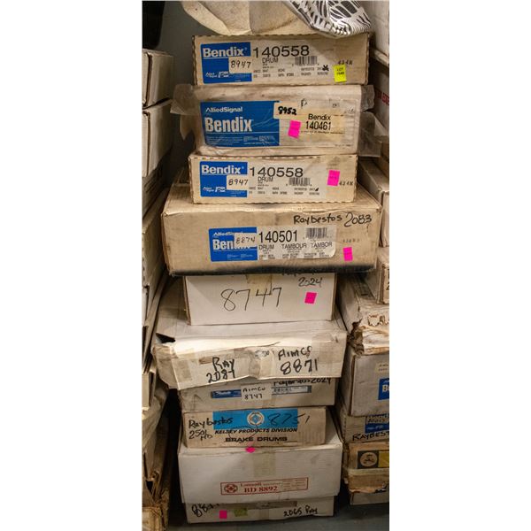 STACK OF ASSORTED BRAKE ROTORS AND/OR DRUMS