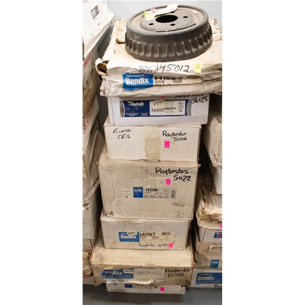 STACK OF ASSORTED BRAKE ROTORS AND/OR DRUMS