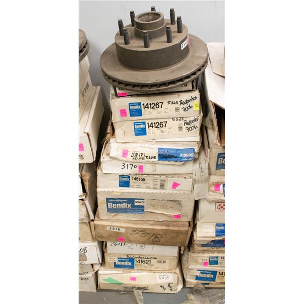 STACK OF ASSORTED BRAKE ROTORS AND/OR DRUMS
