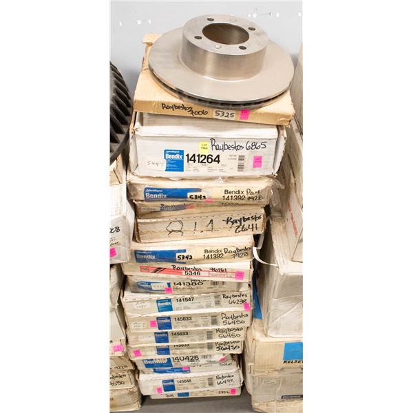 STACK OF ASSORTED BRAKE ROTORS AND/OR DRUMS
