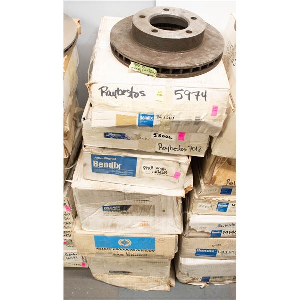 STACK OF ASSORTED BRAKE ROTORS AND/OR DRUMS