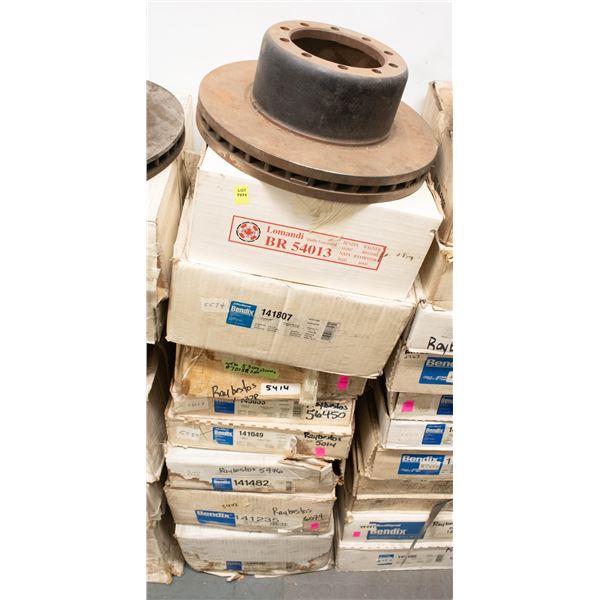 STACK OF ASSORTED BRAKE ROTORS AND/OR DRUMS