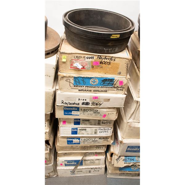 STACK OF ASSORTED BRAKE ROTORS AND/OR DRUMS