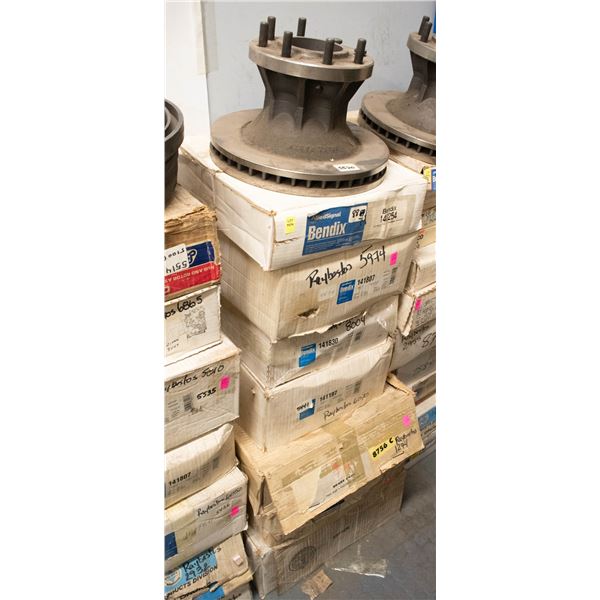 STACK OF ASSORTED BRAKE ROTORS AND/OR DRUMS