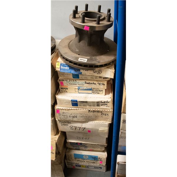 STACK OF ASSORTED BRAKE ROTORS AND/OR DRUMS