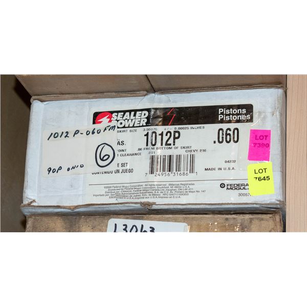 SEALED POWER 1012P-060 PISTON LOT X6 CHEVROLET 216