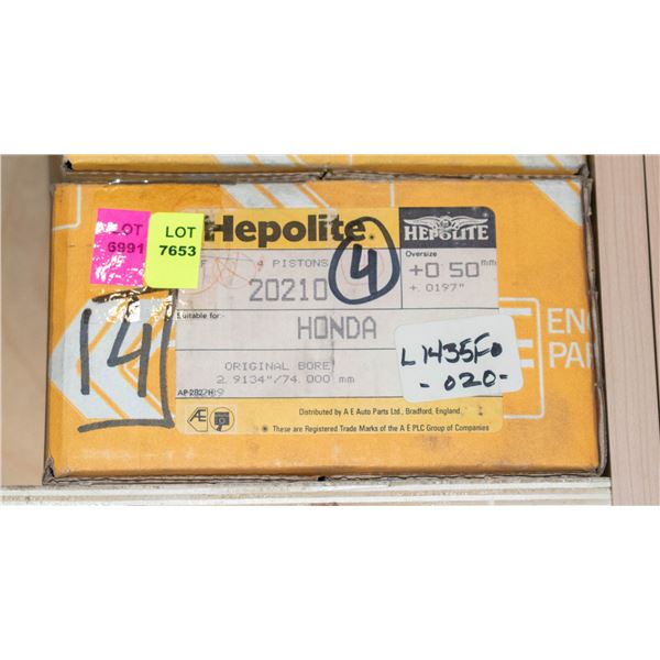 HEPOLITE L1435F ALUMINUM PISTONS, SET OF 4, STAND