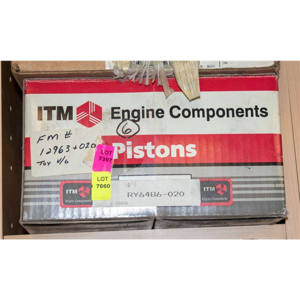 ITM ENGINE COMPONENTS 12963P-020 PISTON LOT X6