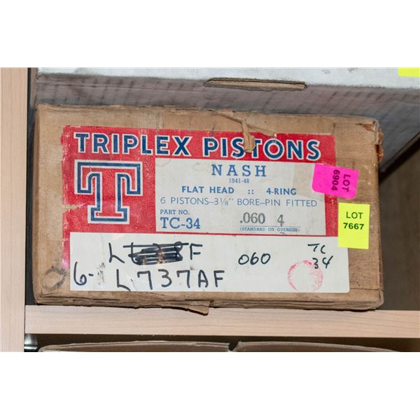 TRIPLEX TC-34 PISTON SET 6 NASH FLATHEAD .060