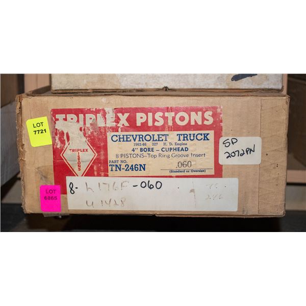 TRIPLEX TN-246N PISTONS (8) GM 327 1962-66 .060