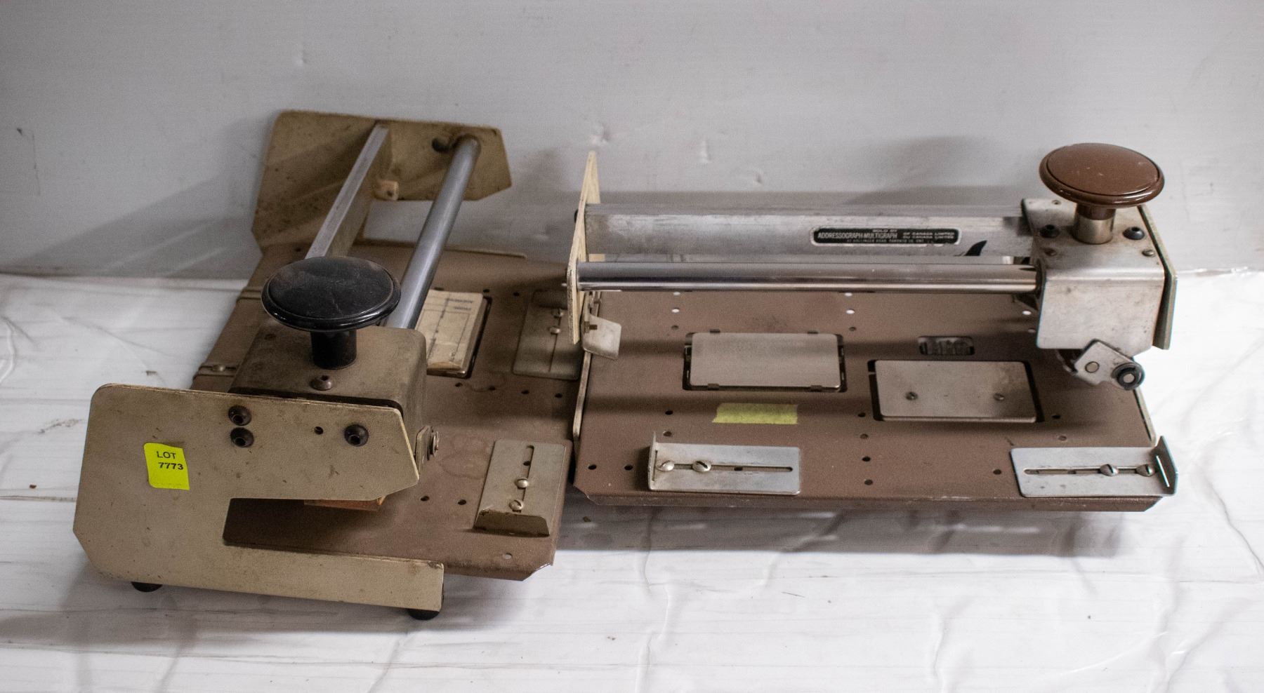 LOT OF 2 ADDRESSOGRAPH MULTIGRAPH MODEL 12-42