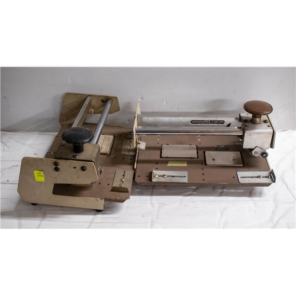 LOT OF 2 ADDRESSOGRAPH MULTIGRAPH MODEL 12-42