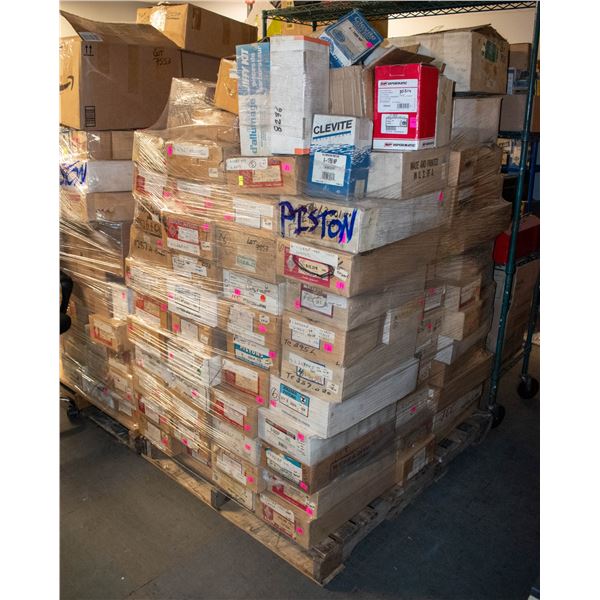 PALLET OF MANY INCOMPLETE PISTON SETS FOR MANY