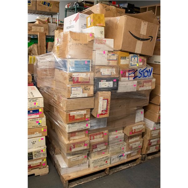 PALLET OF MANY INCOMPLETE PISTON SETS FOR MANY
