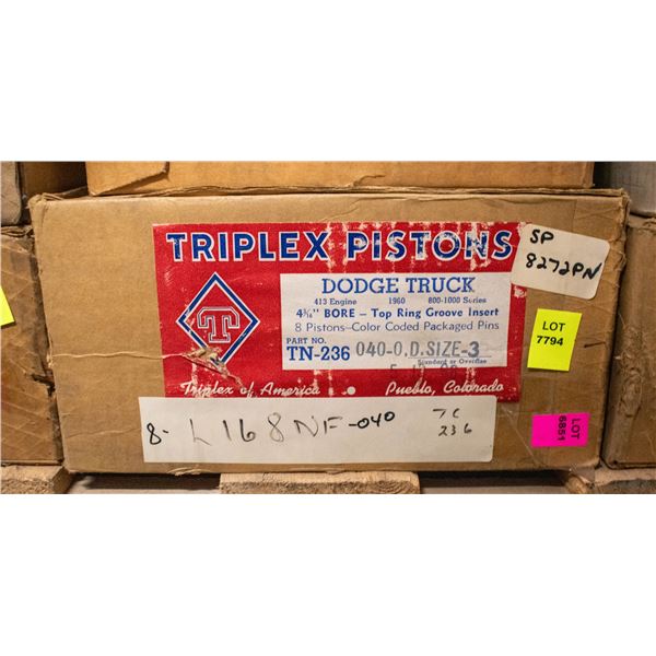TRIPLEX TN-236 PISTONS (8) DODGE TRUCK 413 1960-68