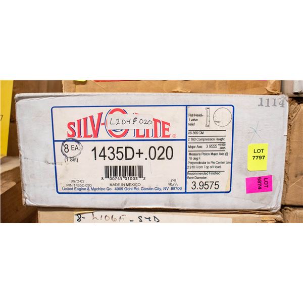 SILVOLITE 1435D PISTONS (SET) CHEV 366 1966-85